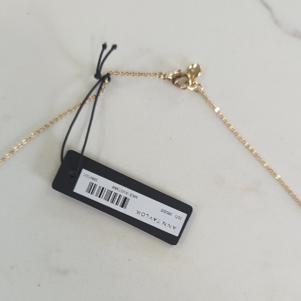 Ann Taylor Gold Oval Pendant Necklace - Picture 6 of 7